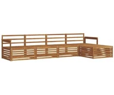 Lauko sofos komplektas 5 pcs Natūrali