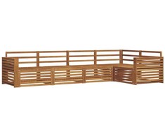 Lauko sofos komplektas 5 pcs Natūrali