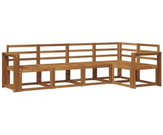 Lauko sofos komplektas 5 pcs Natūrali