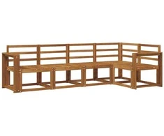 Lauko sofos komplektas 5 pcs Natūrali