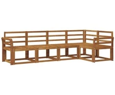 Lauko sofos komplektas 5 pcs Natūrali