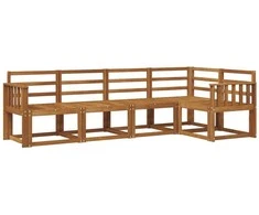 Lauko sofos komplektas 5 pcs Natūrali