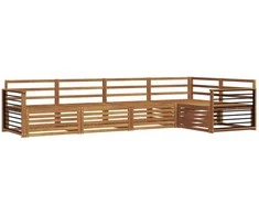 Lauko sofos komplektas 5 pcs Natūrali