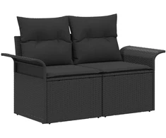 Sofos komplektas 6 pcs 4-Vietų skaičius Juoda