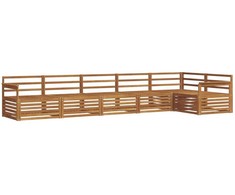 Lauko sofos komplektas 6 pcs Natūrali Kietos akacijos mediena
