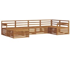 Lauko sofos komplektas 6 pcs Natūrali