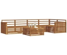 Lauko sofos komplektas 6 pcs Natūrali
