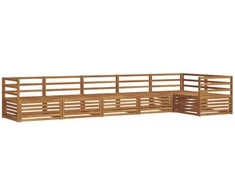 Lauko baldų komplektas Lauko sofos komplektas 6 pcs Natūrali Kietos akacijos mediena
