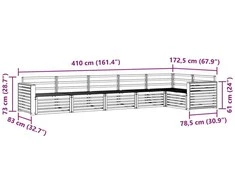 Lauko sofos komplektas 6 vnt. Natūrali