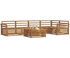 Lauko sofos komplektas 6 pcs Natūrali