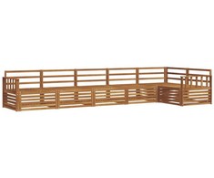 Lauko sofos komplektas 6 pcs Natūrali Kietos akacijos mediena