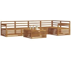 Lauko baldų komplektas Lauko sofos komplektas 6 pcs Natūrali