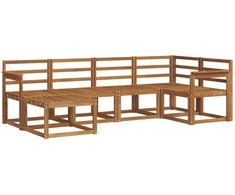 Lauko sofos komplektas 6 pcs Natūrali