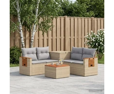 Sofos komplektas 6 vnt. Bežinė ir šviesiai pilka
