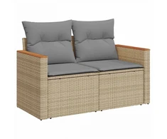 Sofos komplektas 7 pcs Bežinė ir šviesiai pilka