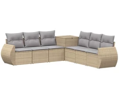Sofos komplektas 7 pcs Bežinė ir šviesiai pilka
