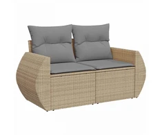 Sofos komplektas 7 pcs Bežinė ir šviesiai pilka