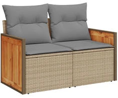 Sofos komplektas 7 pcs Bežinė ir šviesiai pilka