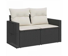 Sofos komplektas 7 pcs Juoda ir kreminė balta