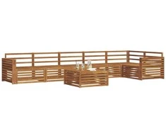 Lauko sofos komplektas 7 pcs Natūrali