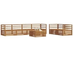 Lauko sofos komplektas 7 pcs Natūrali Kietos akacijos mediena