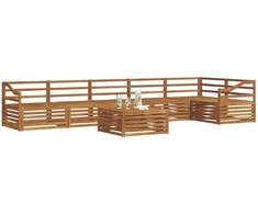 Lauko sofos komplektas 7 pcs Natūrali