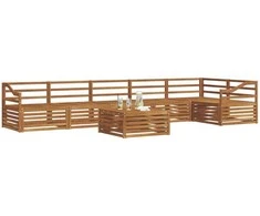 Lauko sofos komplektas 7 pcs Natūrali