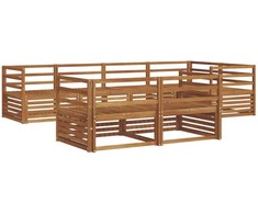 Lauko sofos komplektas 7 pcs Natūrali Kietos akacijos mediena