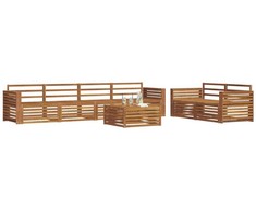 Lauko sofos komplektas 7 pcs Natūrali Kietos akacijos mediena