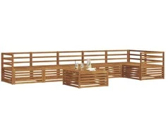 Lauko sofos komplektas 7 pcs Natūrali