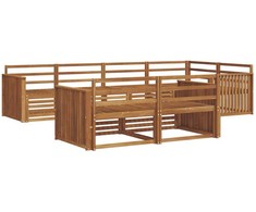 Lauko sofos komplektas 7 pcs Natūrali Kietos akacijos mediena