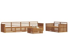 Lauko sofos komplektas 7 pcs Natūrali Kietos akacijos mediena