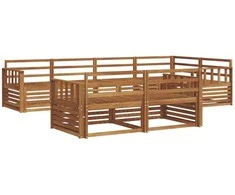 Lauko sofos komplektas 7 pcs Natūrali Kietos akacijos mediena