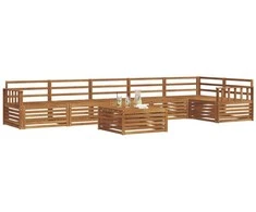 Lauko sofos komplektas 7 pcs Natūrali