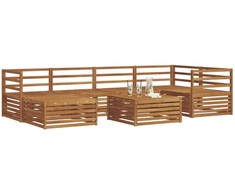 Lauko sofos komplektas 7 pcs Natūrali
