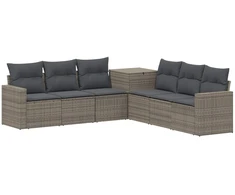 Sofos komplektas 7 pcs Pilka ir tamsiai pilka