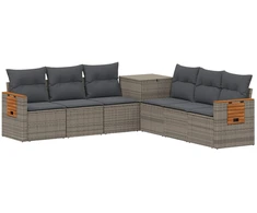 Sofos komplektas 7 pcs Pilka ir tamsiai pilka