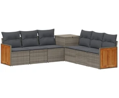 Sofos komplektas 7 pcs Pilka ir tamsiai pilka