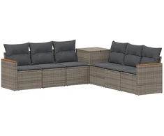 Sofos komplektas 7 pcs Pilka ir tamsiai pilka