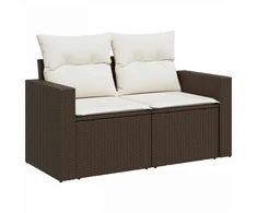 Sofos komplektas 7 pcs Ruda ir Kremavimo Balta