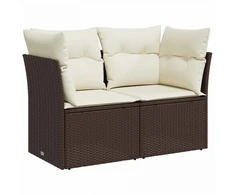 Sofos komplektas 7 pcs Ruda ir Kremavimo Balta
