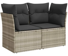 Sofos komplektas 7 pcs Šviesiai pilka ir tamsiai pilka