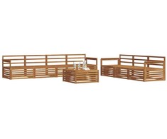 Lauko sofos komplektas 8 pcs Natūrali Kietos akacijos mediena