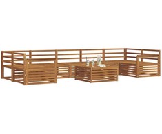 Lauko sofos komplektas 8 pcs Natūrali Kietos akacijos mediena