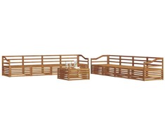 Lauko sofos komplektas 9 pcs Natūrali Kietos akacijos mediena