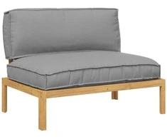 Sofa Sofos komplektas Pilka 120 x 92 x 69 cm Kietos akacijos mediena