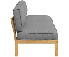 Sofa Sofos komplektas su pagalve 2 pcs Pilka Kietos akacijos mediena