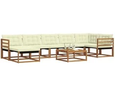 Lauko sofos komplektas 22 pcs Natūralus ir grietinėlė