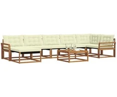 Lauko sofos komplektas 22 pcs Natūralus ir grietinėlė