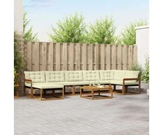 Lauko sofos komplektas 22 pcs Natūralus ir grietinėlė